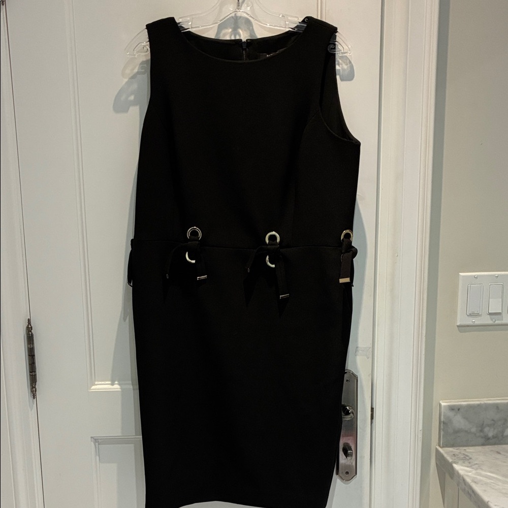 Badgley Mischka Black Midi Dress